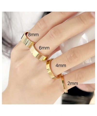 14K Gold Plated Rings for Women Girls Stacking Stackable Band Thumb Pointer Finger Ring Comfort Fit Size：6 2mm Gold_2mm $9.23...