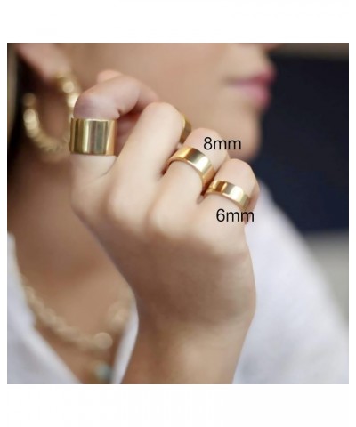 14K Gold Plated Rings for Women Girls Stacking Stackable Band Thumb Pointer Finger Ring Comfort Fit Size：6 2mm Gold_2mm $9.23...