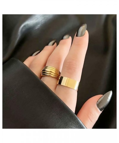 14K Gold Plated Rings for Women Girls Stacking Stackable Band Thumb Pointer Finger Ring Comfort Fit Size：6 2mm Gold_2mm $9.23...