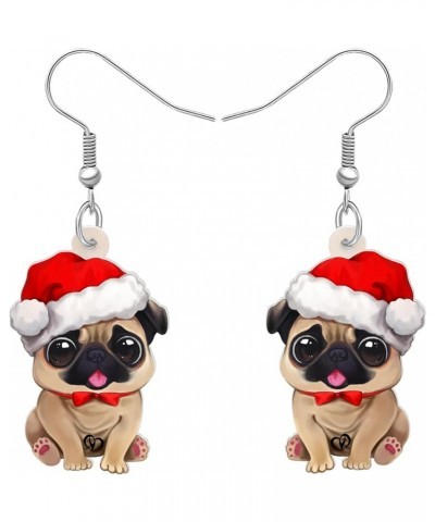 Acrylic Drop Dangle Christmas Gifts Dog Puppy Doggy Earrings Ornaments Decorations Jewelry For Women Accessories Pug 2 $7.19 ...