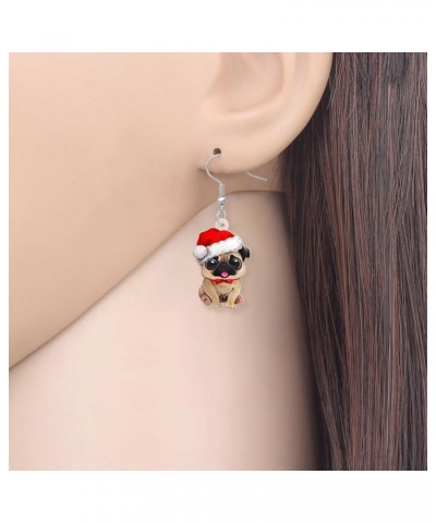 Acrylic Drop Dangle Christmas Gifts Dog Puppy Doggy Earrings Ornaments Decorations Jewelry For Women Accessories Pug 2 $7.19 ...