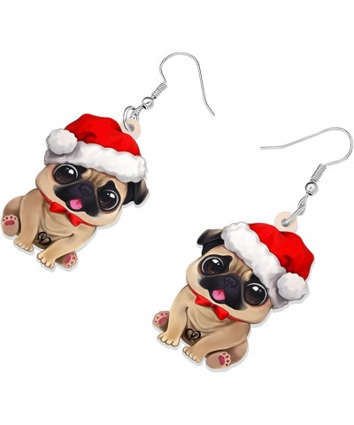 Acrylic Drop Dangle Christmas Gifts Dog Puppy Doggy Earrings Ornaments Decorations Jewelry For Women Accessories Pug 2 $7.19 ...