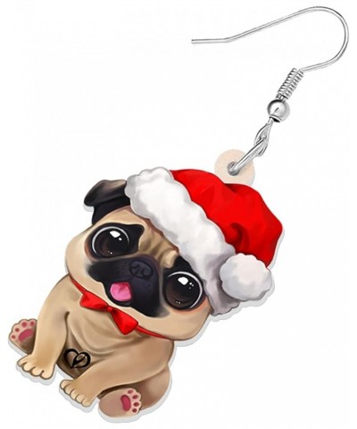 Acrylic Drop Dangle Christmas Gifts Dog Puppy Doggy Earrings Ornaments Decorations Jewelry For Women Accessories Pug 2 $7.19 ...