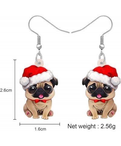 Acrylic Drop Dangle Christmas Gifts Dog Puppy Doggy Earrings Ornaments Decorations Jewelry For Women Accessories Pug 2 $7.19 ...