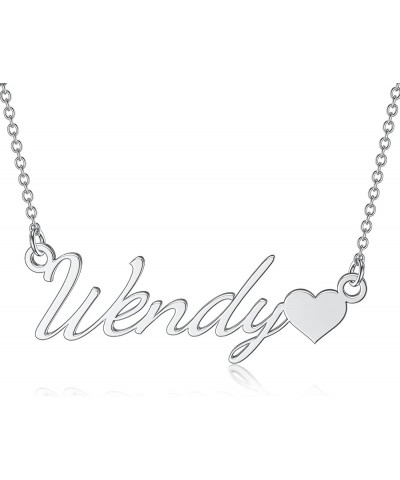 925 Sterling Silver Personalized Name Necklace Customized Gift for Mother Girlfriend Style-D $17.21 Necklaces