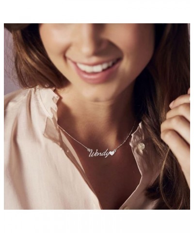 925 Sterling Silver Personalized Name Necklace Customized Gift for Mother Girlfriend Style-D $17.21 Necklaces