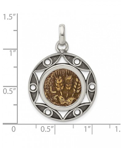 Ancient Coins 925 Sterling Silver Bronze Vintage Agrippa Coin Necklace Charm Pendant Bezel Fine Jewelry For Women Gifts For H...