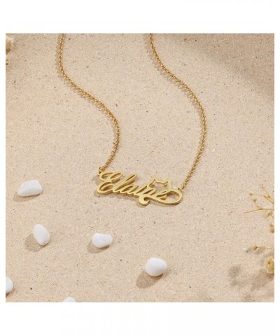 Personalized Name Necklace with Birthstone Sterling Silver 10k/14k/18k Gold Plated Initial Letter Necklace for Women Lovers H...