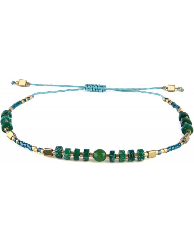 Boho-color Crystal Shell Beaded Friendship Bracelets Handmade Strand Bracelet Bangles Jewelry For Summer Bling Green J $8.58 ...