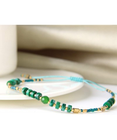 Boho-color Crystal Shell Beaded Friendship Bracelets Handmade Strand Bracelet Bangles Jewelry For Summer Bling Green J $8.58 ...