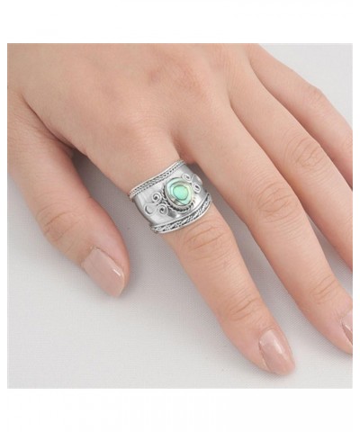 Simulated Abalone Wide Bali Ring New .925 Sterling Silver Rope Design Band Sizes 5-12 $14.44 Rings