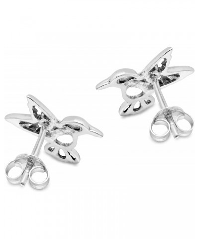 Cute Little Hummingbird Gift Sterling Silver Post Stud Earrings, 0.59x0.59 inch $11.04 Earrings