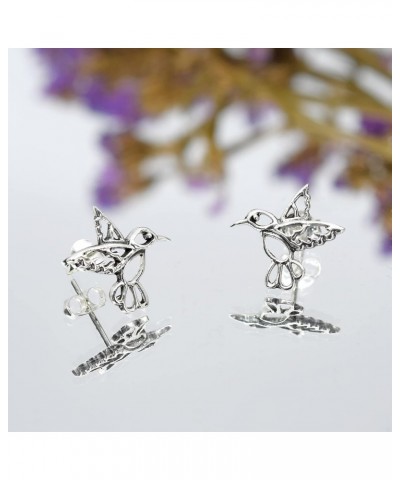 Cute Little Hummingbird Gift Sterling Silver Post Stud Earrings, 0.59x0.59 inch $11.04 Earrings