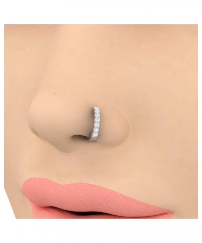 0.13 Carat 7-Stone Diamond Nose Pin in 14K Gold (I1-I2 Clarity) White Gold $71.75 Body Jewelry