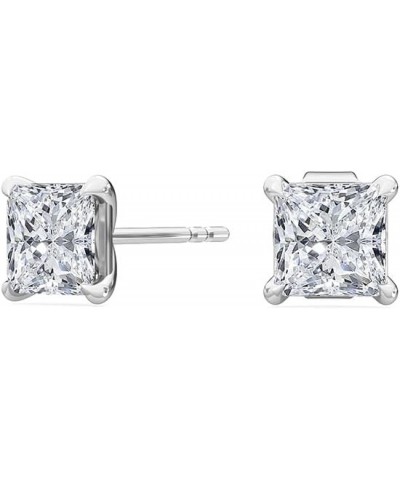 1-5 Carat (ctw) White Gold Asscher Cut LAB GROWN Diamond Solitaire Earrings (Color D-E Clarity VS1-VS2) Platinum 1.0 carats $...