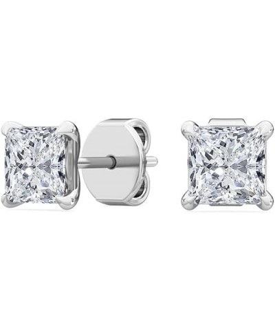 1-5 Carat (ctw) White Gold Asscher Cut LAB GROWN Diamond Solitaire Earrings (Color D-E Clarity VS1-VS2) Platinum 1.0 carats $...