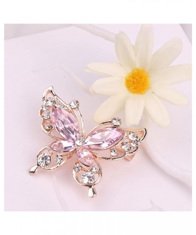 Brooch, Lady Pin Rhinestone Butterfly Shape Multi Colors Stainless Dress Brooch for Prom Lady Pin J $5.60 Brooches & Pins