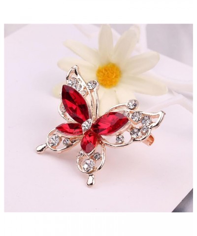 Brooch, Lady Pin Rhinestone Butterfly Shape Multi Colors Stainless Dress Brooch for Prom Lady Pin J $5.60 Brooches & Pins