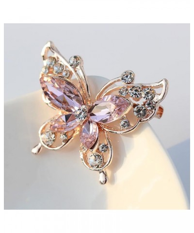 Brooch, Lady Pin Rhinestone Butterfly Shape Multi Colors Stainless Dress Brooch for Prom Lady Pin J $5.60 Brooches & Pins