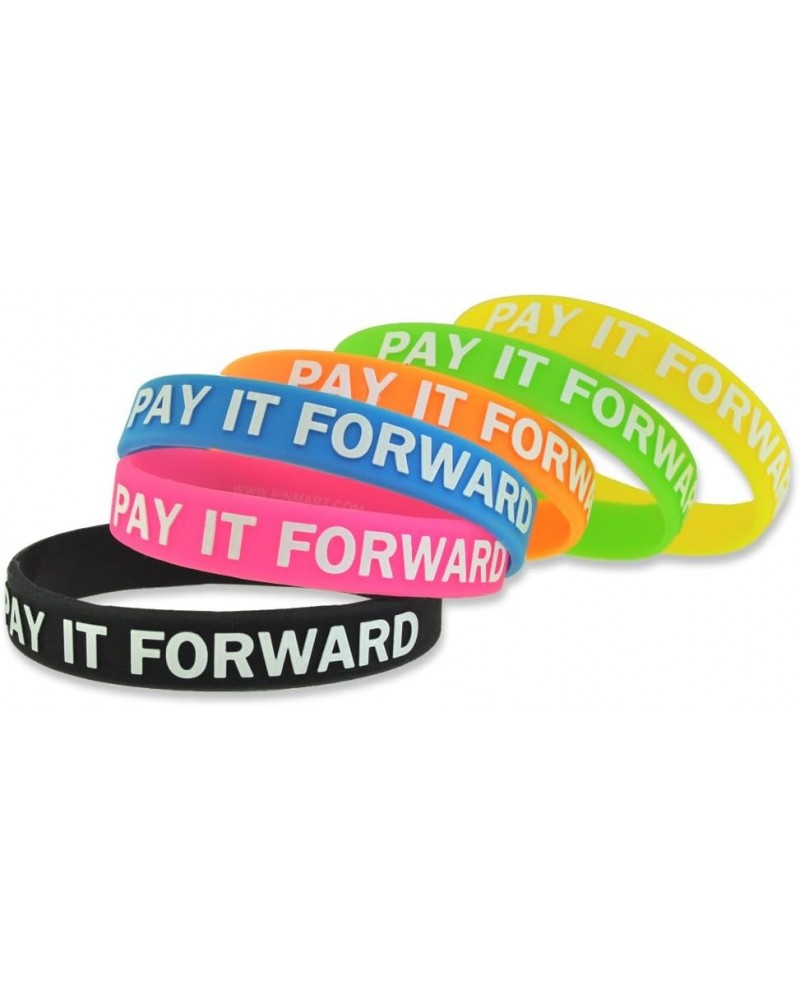 Pay It Forward Silicone Rubber Bracelet (Pack of 6 Colors) 10 Pack $39.13 Accessories