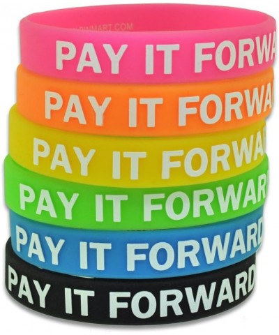 Pay It Forward Silicone Rubber Bracelet (Pack of 6 Colors) 10 Pack $39.13 Accessories