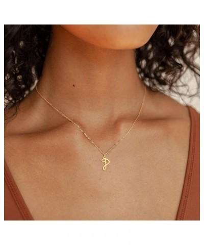 Initial Necklaces for Women, Dainty Gold Letter Pendant Necklace 14K Gold Plated Name Necklace Cute Initial Necklaces Persona...