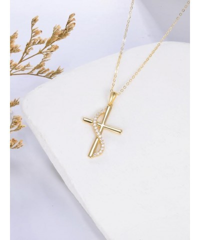 Gold Cross Necklaces for Women 14k Real Gold Infinity Heart Celtic Cross Jewelry for Women Girls Birthday Valentien Mothers D...