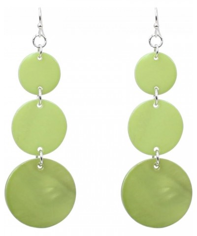 Jules D.Colorful Dangle Earrings Natural Shell Cluster Beads Drop Earrings for Women Dangling Lime Green 3 $9.00 Earrings