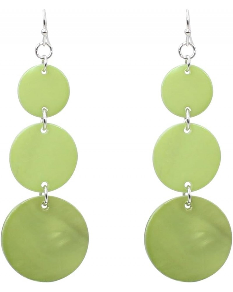 Jules D.Colorful Dangle Earrings Natural Shell Cluster Beads Drop Earrings for Women Dangling Lime Green 3 $9.00 Earrings