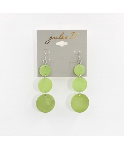 Jules D.Colorful Dangle Earrings Natural Shell Cluster Beads Drop Earrings for Women Dangling Lime Green 3 $9.00 Earrings