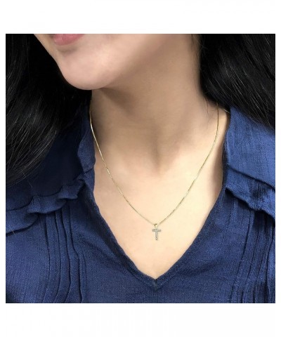 14k Yellow Gold Diamond Initial Pendant Necklace (1/10cttw) with 18-inch chain T $90.88 Necklaces