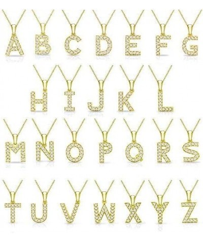 14k Yellow Gold Diamond Initial Pendant Necklace (1/10cttw) with 18-inch chain T $90.88 Necklaces