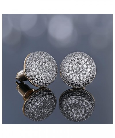 S925 Diamond Stud Earrings for Men, 14K Real Gold Plated Iced Out Earrings Micro Pave 5A CZ Stones Men's Studs, 925 Sterling ...