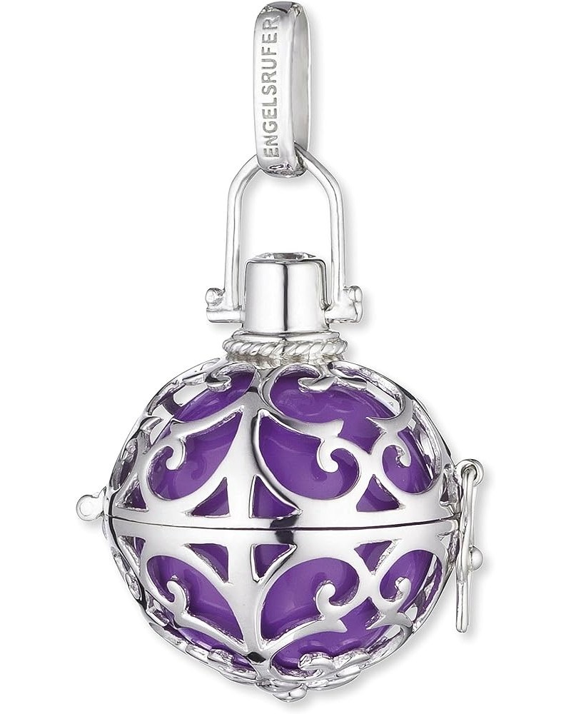 925 Sterling Silver Rhodium or Gold Plated Angel Whisperer Pendant for Women Men Unisex Large Purple Chime $32.11 Pendants