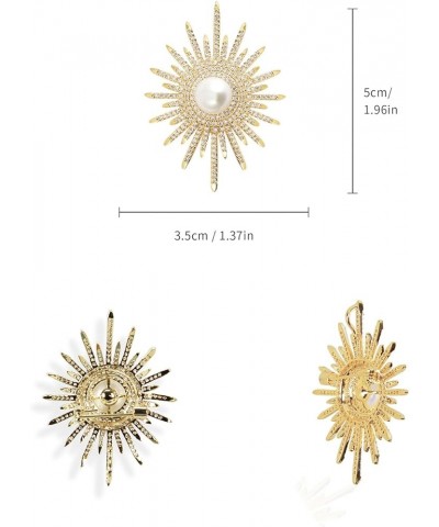 Rhinestone Brooches and Pins for Women, Flower Gold Fashion Brooches, Christmas Gifts for Girls Gold $13.97 Brooches & Pins