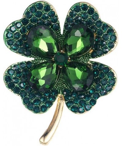 Trafford2009MU Large Classic Shining Shamrock St Patrick's Day Celtic Ireland Enamel Pin Badge Brooch, Green, 50mm x 40mm $7....