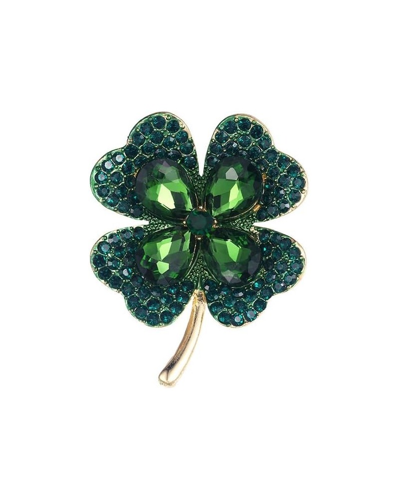 Trafford2009MU Large Classic Shining Shamrock St Patrick's Day Celtic Ireland Enamel Pin Badge Brooch, Green, 50mm x 40mm $7....