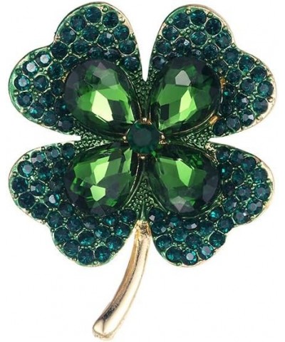 Trafford2009MU Large Classic Shining Shamrock St Patrick's Day Celtic Ireland Enamel Pin Badge Brooch, Green, 50mm x 40mm $7....