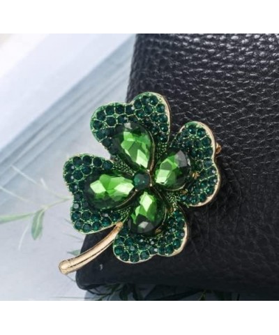 Trafford2009MU Large Classic Shining Shamrock St Patrick's Day Celtic Ireland Enamel Pin Badge Brooch, Green, 50mm x 40mm $7....