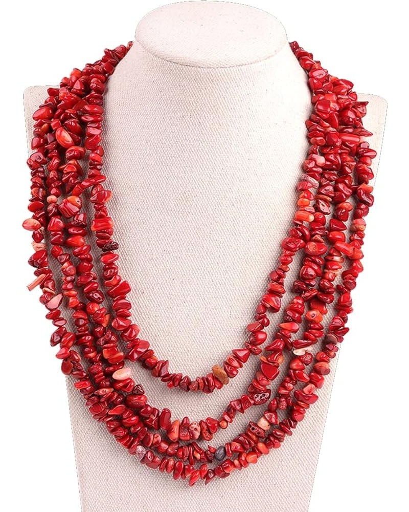 GEM-Inside Chips Dyed Fashion Bohemia Necklace for Women Fashion Loose Beads for Jewelry Making Stand String Beaded Necklace ...