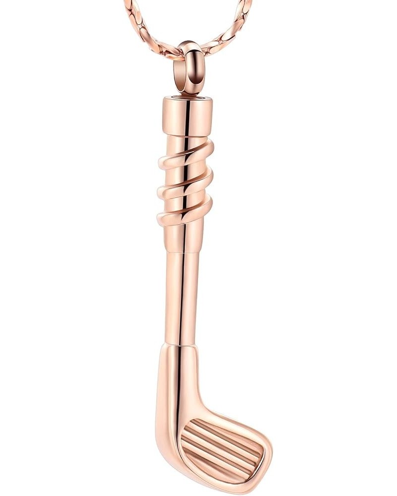 Hockey Stick Cremation Jewelry for Ashes Pendant Holder Urns Memorial Necklace for Men/Women & Free Fill Kits Rose Gold $13.4...