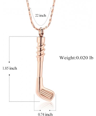 Hockey Stick Cremation Jewelry for Ashes Pendant Holder Urns Memorial Necklace for Men/Women & Free Fill Kits Rose Gold $13.4...