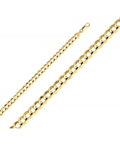 14K Solid Gold Cuban Link Open Curb Chains (Select Options) 8.5 Inches Yellow Gold $377.60 Necklaces