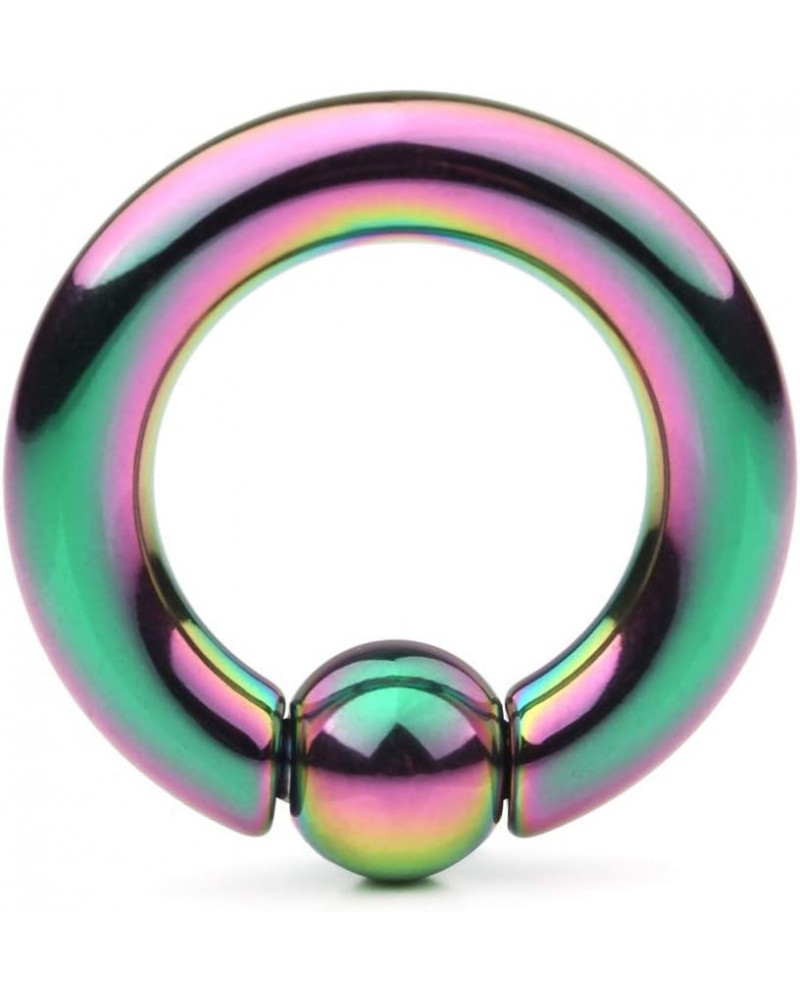 Rainbow Plated 316L Surgical Steel Spring Action Captive Bead Ring CBR 2G 4G 6G 8G 0G 00G 4G Inner Dia.: 5/8" (16mm) $9.68 Bo...