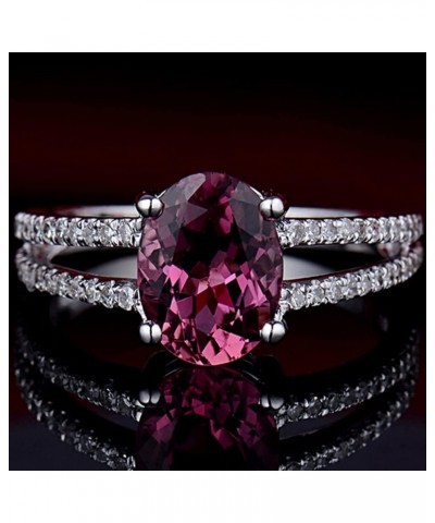 Solid 14K White Gold Pink Tourmaline Diamond Ring Wedding Band for Women tourmaline 6 $139.20 Others