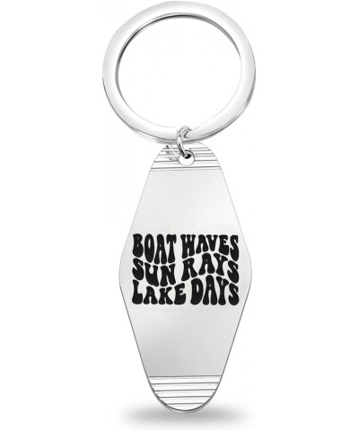 Lake House Keychain Boat Waves Sun Rays Lake Days Vacation Home Keychain Late Cabin Keychain Lake Days K $11.33 Bracelets