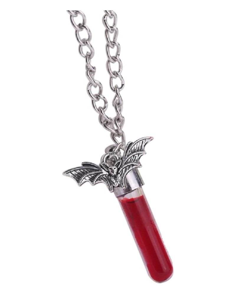 Terrors Red Blood Bottles Necklaces Halloween Spiders Choker Vampire Bats Necklace bats $6.00 Necklaces