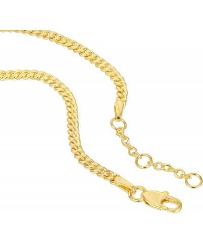 14K Gold Plated Paperclip/Curb/Figaro Chain Adjustable Bracelet for Women Yellow Gold Curb-M $10.84 Bracelets