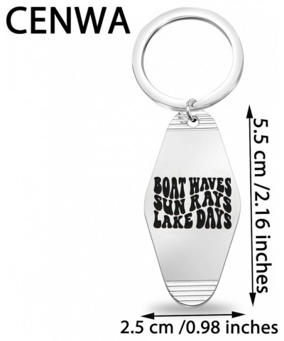 Lake House Keychain Boat Waves Sun Rays Lake Days Vacation Home Keychain Late Cabin Keychain Lake Days K $11.33 Bracelets