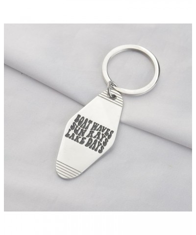 Lake House Keychain Boat Waves Sun Rays Lake Days Vacation Home Keychain Late Cabin Keychain Lake Days K $11.33 Bracelets